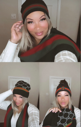 Black Scarf Set
